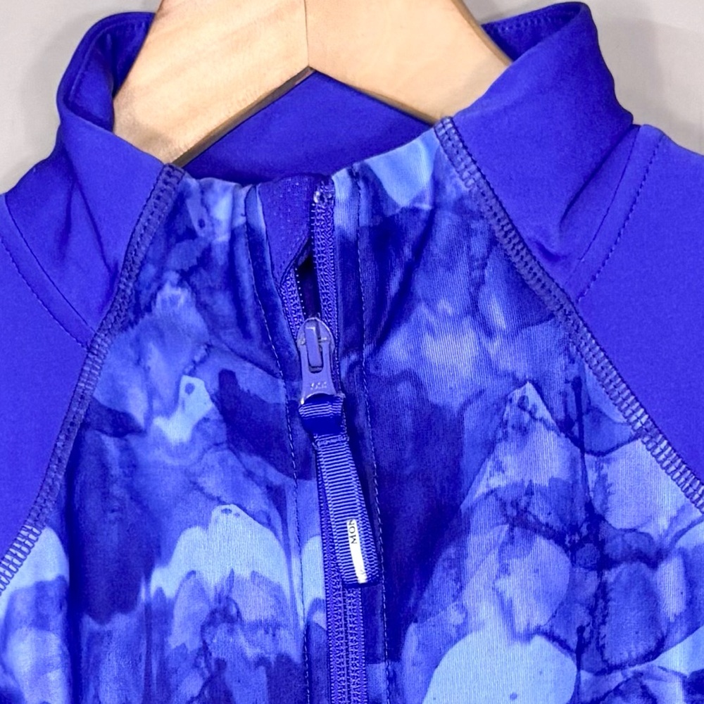 MONDETTA Blue Patterned Zip Jacket - Picture 2 of 8